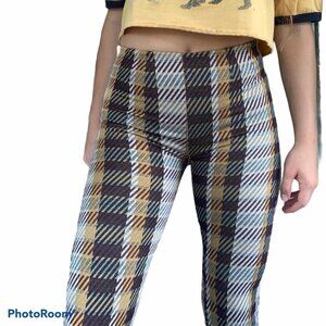 Free People Plaid Pants Size